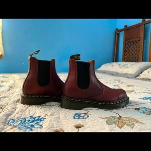 Dr.Marten Cherry red slip on boots